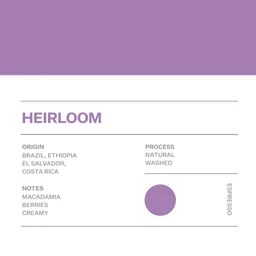 Heirloom Blend coffee beans from 1645 Coffee Roasters