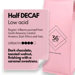 Half Caff, Low-Acid coffee beans from 36th Parallel Specialty Coffee Roasters