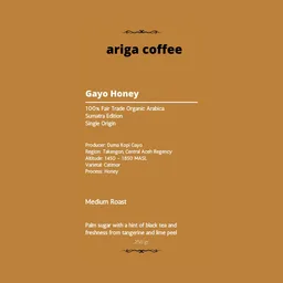 Gayo Highlands · Honey coffee beans from Ariga Coffee