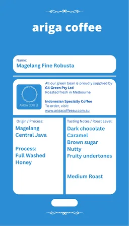 Signature Java · Robusta coffee beans from Ariga Coffee