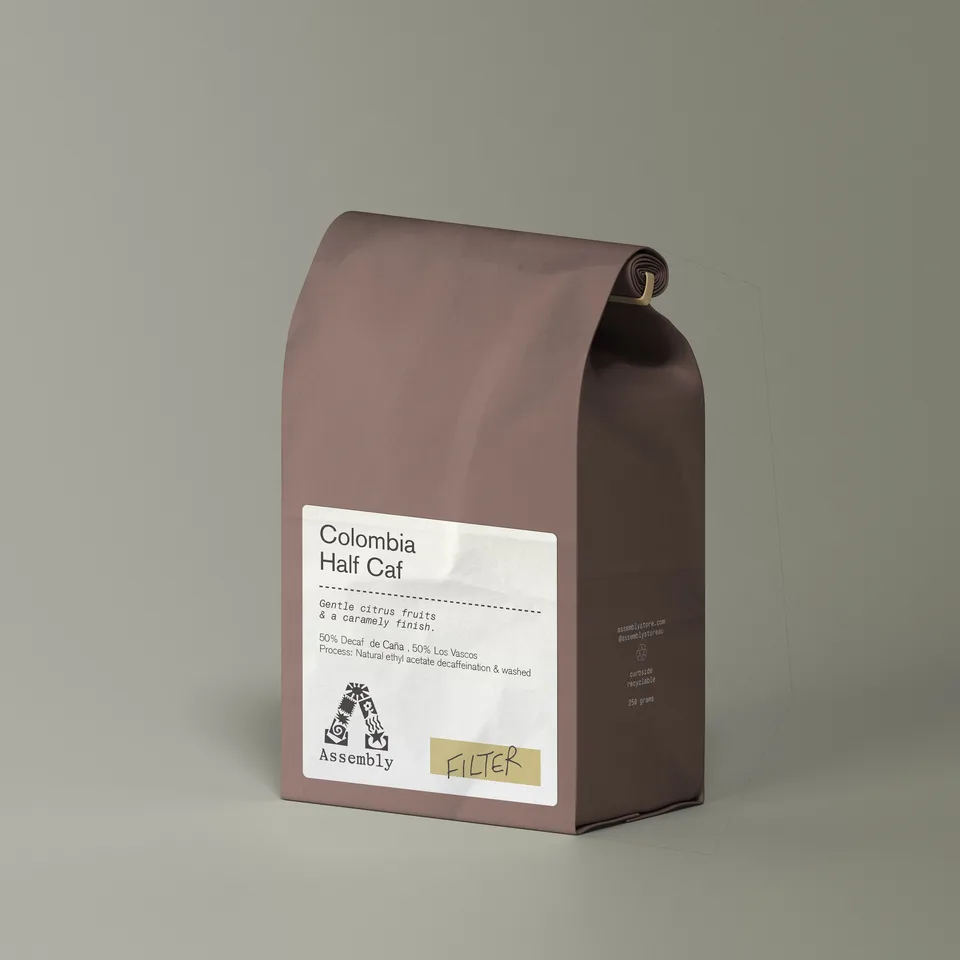 Half Caf · Filter coffee beans from Assembly Store