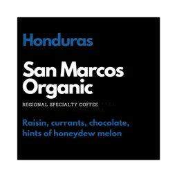 San Marcos Organic coffee beans from Barefoot Roasters