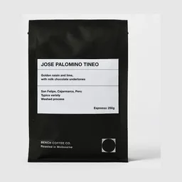 Jose Palomino Tineo coffee beans from Bench Coffee Co.