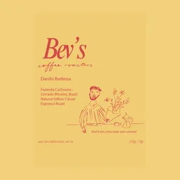 Danilo Barbosa coffee beans from Bev’s Coffee Roasters