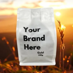 Gold coffee beans from Brand Roast Supply