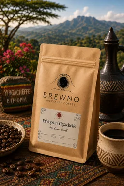 Halo Berti Yirgacheffe · Medium coffee beans from Brewno Specialty Coffee