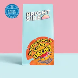 The Surprisingly Good Swiss Water Decaf Blend coffee beans from Brightside Coffee Co
