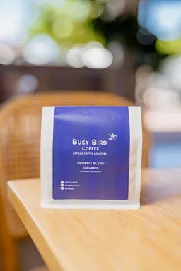 Phoenix House Blend coffee beans from Busy Bird Coffee