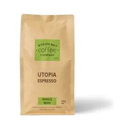 Utopia Espresso coffee beans from Byron Bay Coffee Co