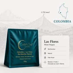 Red Bourbon Natural (Creamy Cultured Brilliance) coffee beans from Central Coast Coffee