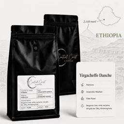 Yirgacheffe Danche coffee beans from Central Coast Coffee