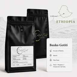Yirgacheffe Huke Kurume & Wolisho coffee beans from Central Coast Coffee