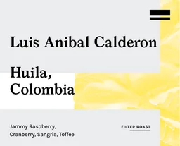 Luis Anibal Calderon coffee beans from Craftwork Roasting Company