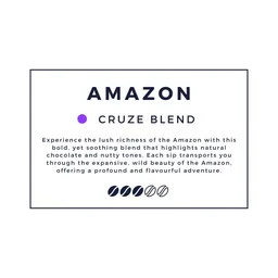 Amazon coffee beans from Cruze Coffee