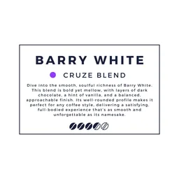 Barry White coffee beans from Cruze Coffee