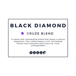 Black Diamond coffee beans from Cruze Coffee