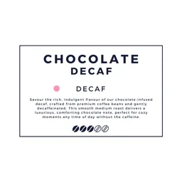 Chocolate Decaf coffee beans from Cruze Coffee