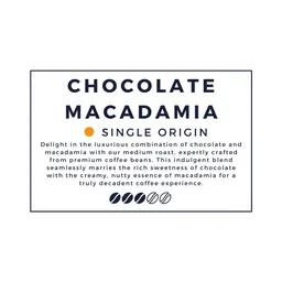 Chocolate Macadamia coffee beans from Cruze Coffee