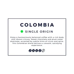 Colombia coffee beans from Cruze Coffee