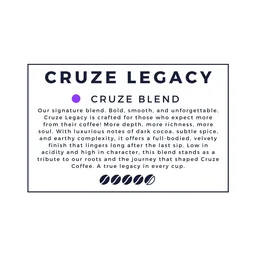 Legacy coffee beans from Cruze Coffee