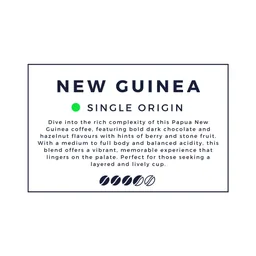 New Guinea coffee beans from Cruze Coffee