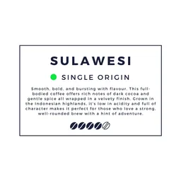 Sulawesi coffee beans from Cruze Coffee