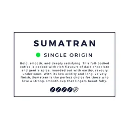 Sumatran coffee beans from Cruze Coffee