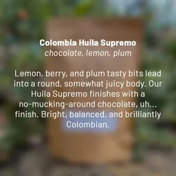 Huila Supremo coffee beans from Dancing Goat Coffee Roasters