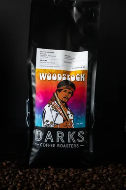 The Woodstock coffee beans from Darks Coffee Roasters