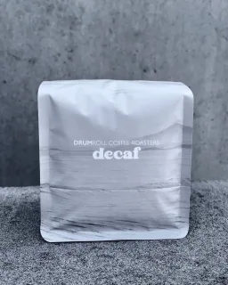 Decaf coffee beans from Drumroll Coffee Roasters