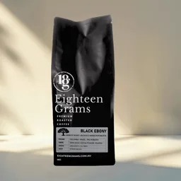 Black Ebony Blend coffee beans from Eighteen Grams Coffee Roastery