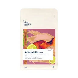 Acacia Hills, Gesha coffee beans from Five Senses Coffee