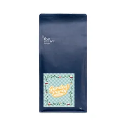 Garden Party Blend coffee beans from Five Senses Coffee