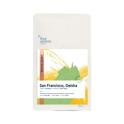 Geisha coffee beans from Five Senses Coffee