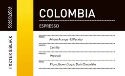 Arturo Arango coffee beans from Foster & Black
