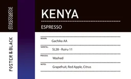 Gachika AA coffee beans from Foster & Black