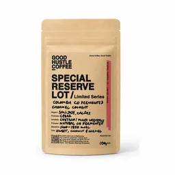 Coconut & Caramel coffee beans from Good Hustle Coffee Roasters