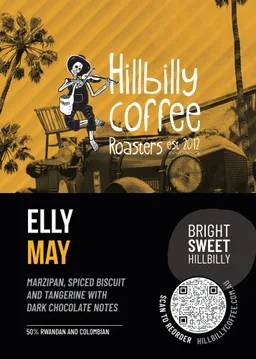 Elly May Blend coffee beans from Hillbilly Coffee Roasters