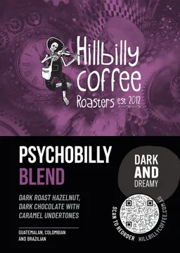 Psychobilly Blend coffee beans from Hillbilly Coffee Roasters
