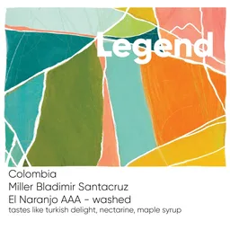 Miller Bladimir Santacruz AAA coffee beans from Legend Coffee and Culture