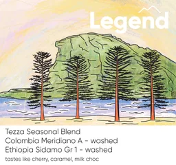 Seasonal Blend coffee beans from Legend Coffee and Culture