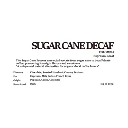 Sugar Cane Decaf coffee beans from Leible Coffee