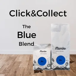 Blue coffee beans from Mambo Coffee Company