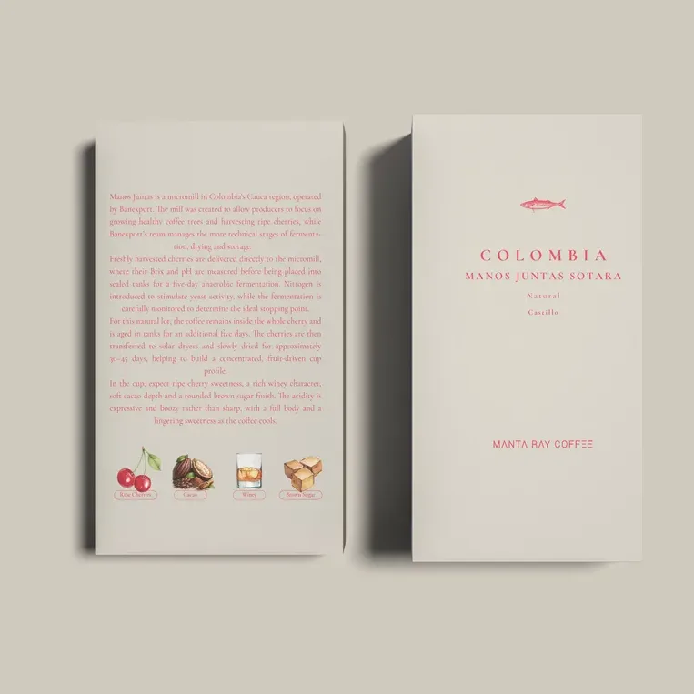 Manos Juntas Natural · Filter coffee beans from Manta Ray Coffee