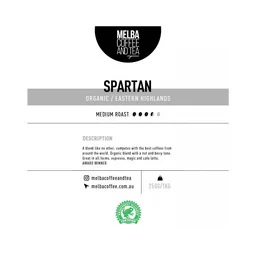Spartan coffee beans from Melba Coffee & Tea Co