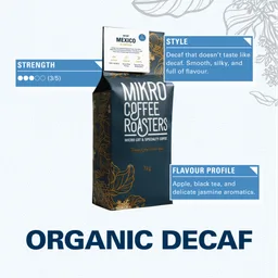 Mexican Decaf coffee beans from Mikro Coffee Roasters Torquay