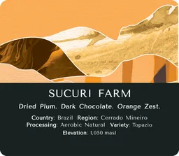 Sucuri Farm (Aerobic Natural) coffee beans from Monastery Coffee