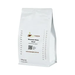 Organic Mountain Water Decaf coffee beans from myCuppa