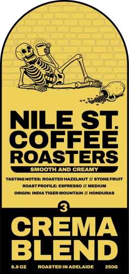 Crema coffee beans from Nile St. Coffee Roasters