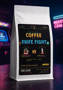 Coffee to a Knife Fight coffee beans from Obison Coffee Roasters